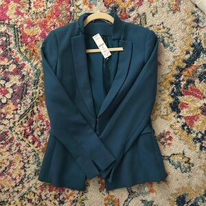 White House Black Market The Luxe Blazer Snake Blue